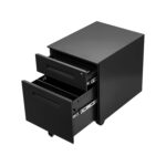 Kontenerek pod biurko metalowy 120 - czarny - obrazek 3