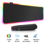 Podkładka pod mysz gamingowa LED RGB - XL - obrazek 2
