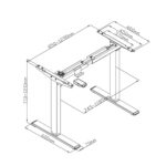 Biurko elektryczne HERO DESK - białe - obrazek 4