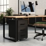 Kontenerek pod biurko Next – Czarny