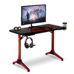 Biurko gamingowe NanoRS RS163 + podświetlenie LED - Black/Red - obrazek 6