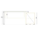 Biurko narożne białe LOFT z Komodą Zenit - obrazek 7