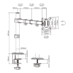 Uchwyt biurkowy na monitor ZD-112 - obrazek 5