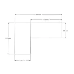 Biurko narożne dąb lancelot L-DESK - obrazek 5