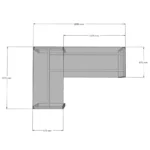 Biurko narożne dąb lancelot LOFT - obrazek 16