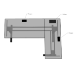 Biurko narożne dla programisty regulowane elektrycznie - białe - obrazek 6