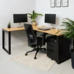 Biurko narożne LOFT - wizualizacja