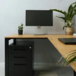 Biurko narożne LOFT - wizualizacja