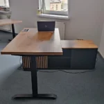 Nowoczesne biurko gabinetowe HERO DESK PLUS z Komodą Premium Dąb Lancelot - obrazek 7