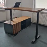 Nowoczesne biurko gabinetowe HERO DESK PLUS z Komodą Premium Dąb Lancelot - obrazek 8