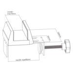 Mocowanie na listwę zasilającą do nogi biurka - obrazek 3