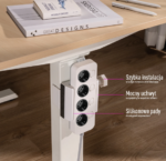 Mocowanie na listwę zasilającą do nogi biurka - obrazek 2