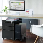 Kontenerek pod biurko metalowy 850 - Czarny - obrazek 2