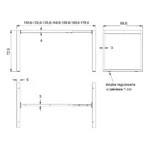 Stelaż do biurka LOFT 131A/70 cm z rozsuwaną belką 120-180 cm - aluminiowy - obrazek 7