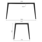 Stelaż do biurka metalowy NY-A385 155-180 x 75-100 cm - obrazek 6