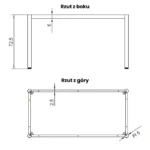 Biurko komputerowe z ramowym stelażem RSO - białe - obrazek 5