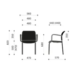 Krzesło konferencyjne Bit - czarne - obrazek 5