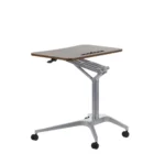 Stolik na laptopa regulowany - srebrny/orzech