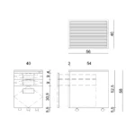 Kontenerek pod biurko metalowy 324 - Czarny - obrazek 4