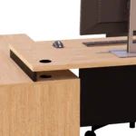 Biurko gabinetowe narożne dąb olejowany z Komodą Zenit - obrazek 5