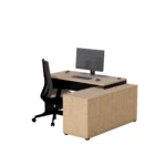 Biurko gabinetowe narożne dąb olejowany z Komodą Zenit - obrazek 4