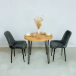 Stół kuchenny okrągły Haripin 900 mm - dąb lancelot - obrazek 2