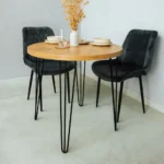 Stół kuchenny okrągły Haripin 900 mm - dąb lancelot - obrazek 3