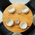 Stół kuchenny okrągły Haripin 900 mm - dąb lancelot - obrazek 7