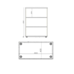 Regał biurowy LOFT VELO 3OH Dąb Lancelot - obrazek 6