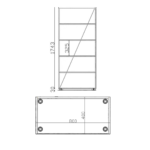 Regał biurowy LOFT VELO 5OH Dąb Lancelot - obrazek 7