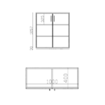 Komoda biurowa LOFT DITO 100cm Dąb Lancelot 3OH - obrazek 11