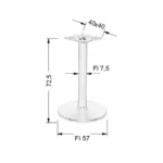 Stolik do kawiarni/bistro okrągły Ivy - obrazek 3