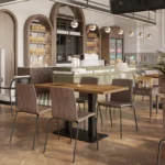 Stół kuchenny Twin-Leg 1200 x 600 mm - dąb lancelot - obrazek 2