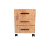 Kontenerek pod biurko LOFT Flex 3 Dąb Lancelot - wersja biała