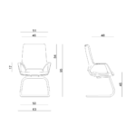 Zestaw 2 X Krzesło konferencyjne Apollo Skid (Outlet) - obrazek 6