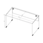 Biurko komputerowe biurowe Eco12 Dąb Bursztynowy - obrazek 6