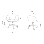 Fotel konferencyjny obrotowy Barnet - czarny - obrazek 3