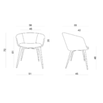 Krzesło konferencyjne nowoczesne Barnet A - czarne - obrazek 3