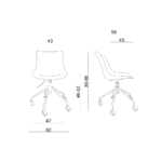 Krzesło konferencyjne obrotowe Easy - czarne - obrazek 5