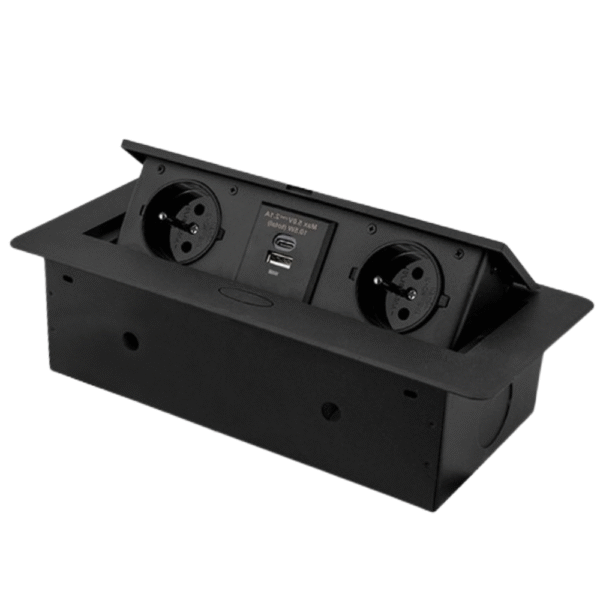 Mediaport do biurka wpuszczany otwierany D24CB