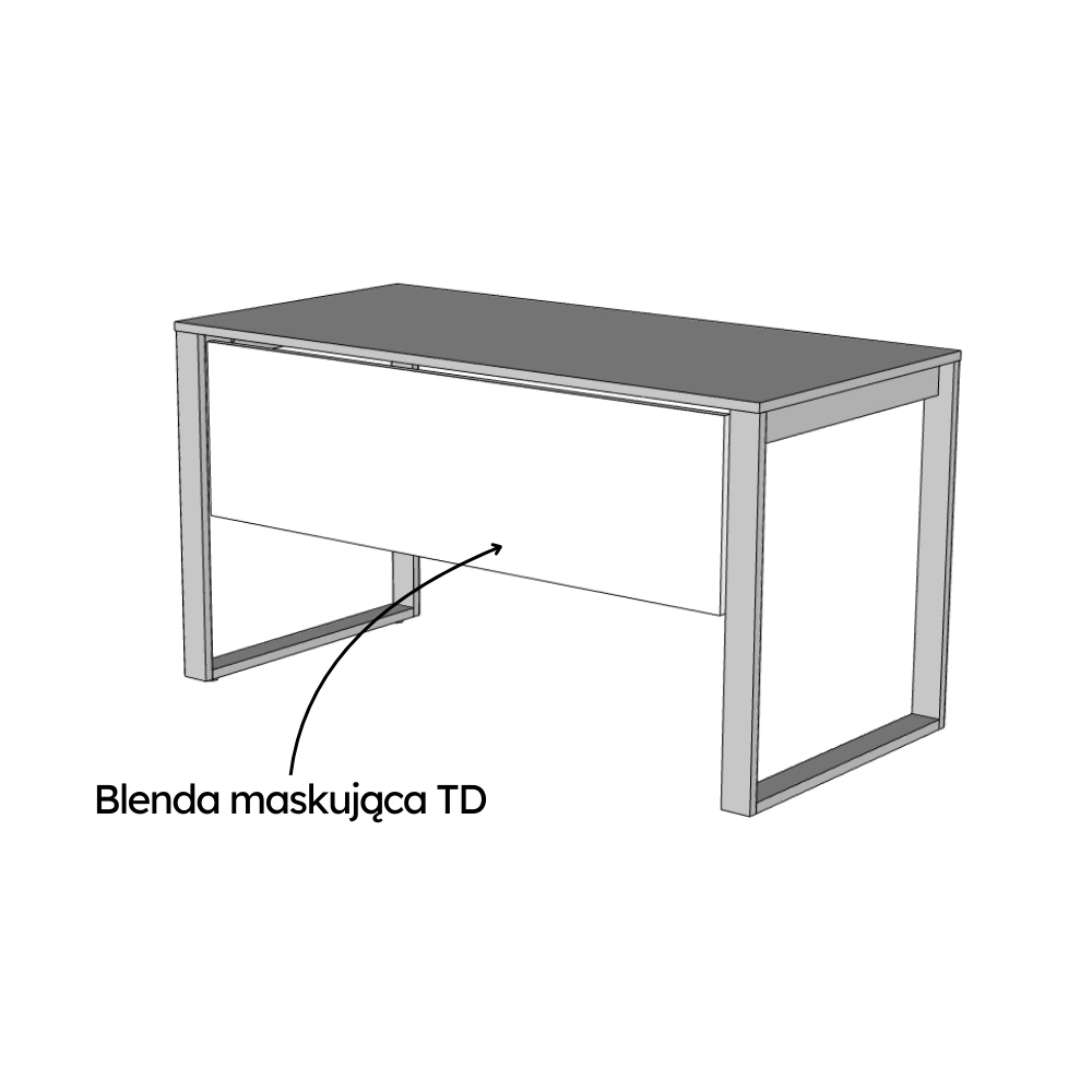 Blenda maskująca do biurka LOFT (STD)