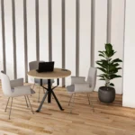 Stół konferencyjny LOFT okrągły EX735 Dąb Lancelot - obrazek 2