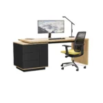 Biurko EIRA dąb lancelot z kontenerkiem - obrazek 2