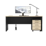 Biurko z płyty Forma + kontenerek Flex - dąb olejowany - obrazek 3