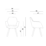 Fotel konferencyjny Line - czarny - obrazek 4