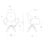 Fotel konferencyjny obrotowy Alice - czarny - obrazek 4