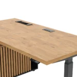 Nowoczesne biurko gabinetowe HERO DESK PLUS z Komodą Premium Dąb Lancelot - obrazek 5