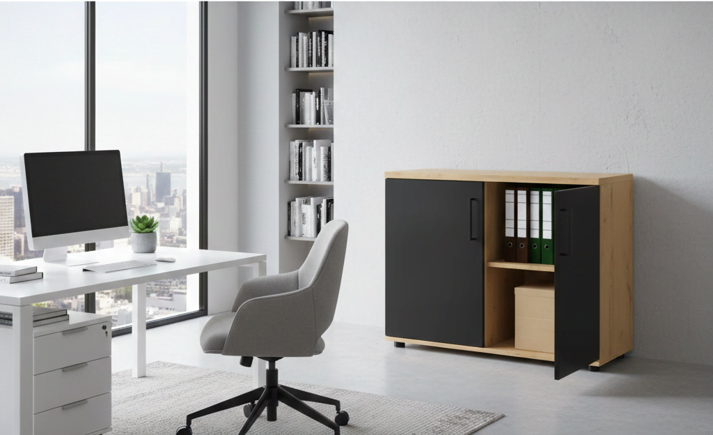 Komoda biurowa loft - wizualizacja