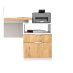 Biurko loftowe dąb lancelot + kontenerek z szufladami - obrazek 7