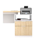 Biurko loftowe dąb olejowany + kontenerek z szufladami - obrazek 7